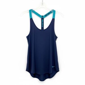 Nike Dark Blue Tank Top with Aqua Straps